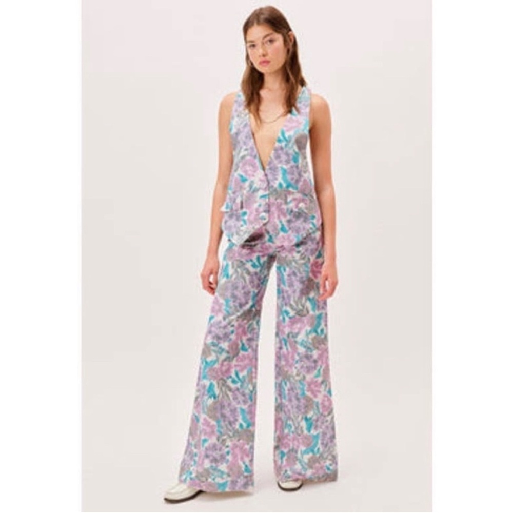 NWT FOR LOVE & LEMONS
TAMARA WIDE LEG PANT XS